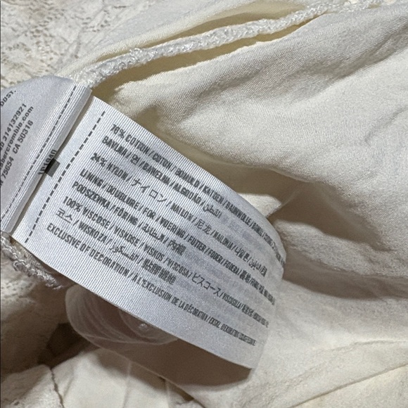 Y2K Abercrombie & Fitch Cream Lace Strapless Mini Dress sz XS - Picture 6 of 7